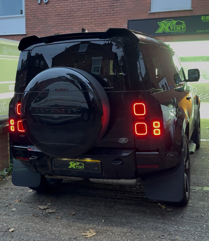 Black Land Rover Defender outside the XTINT Nottingham unit